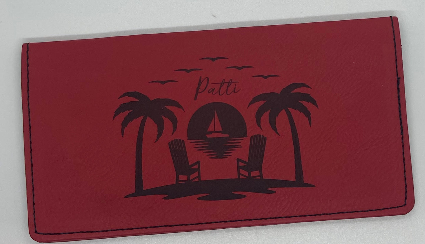 Custom Personalized Checkbook Cover