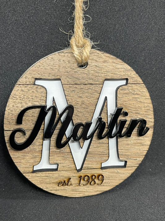 Custom Personalized Intial/Name ornament